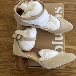 NEW soludos Gemma block heel with ankle strap
